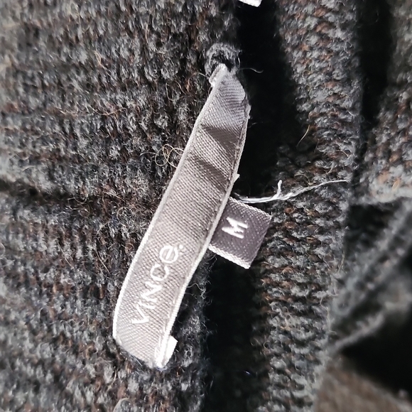 VINCE CASHMERE WOOL ALPACA MIX BLACKET THICK OVERSIZED SWEATER - Picture 6 of 16